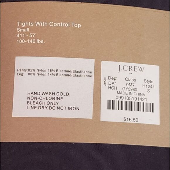 3 for $25 J.Crew Control Top Tights - Picture 3 of 4